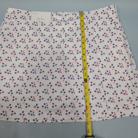 Lady Hagen Americana 17" Wrap Skort Sparklers White Women's Size 14 NWT WGH17439 - Picture 11 of 12